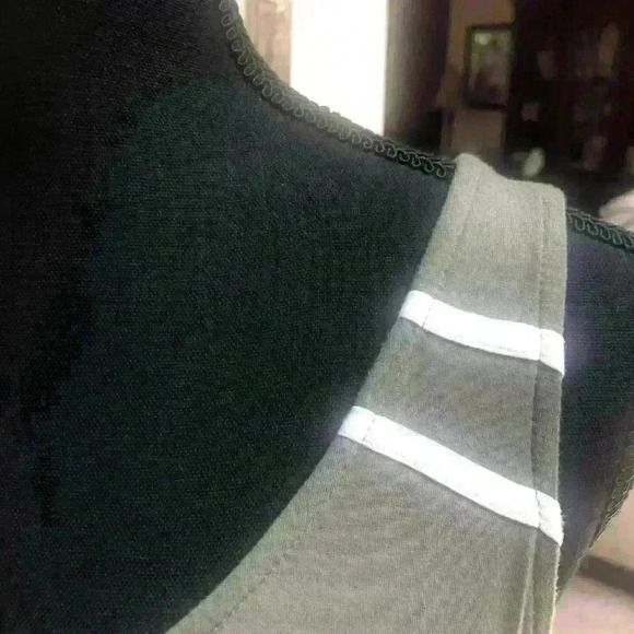 POL SLEEVELESS OLIVE GREEN SUMMER RACER BACK STRIPE TANK TOP SIZE MED💚 - Picture 5 of 12